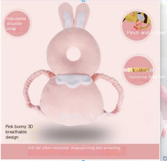 Plush Baby Walker Head Protection Pillow Backpack