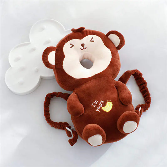 Plush Baby Walker Head Protection Pillow Backpack