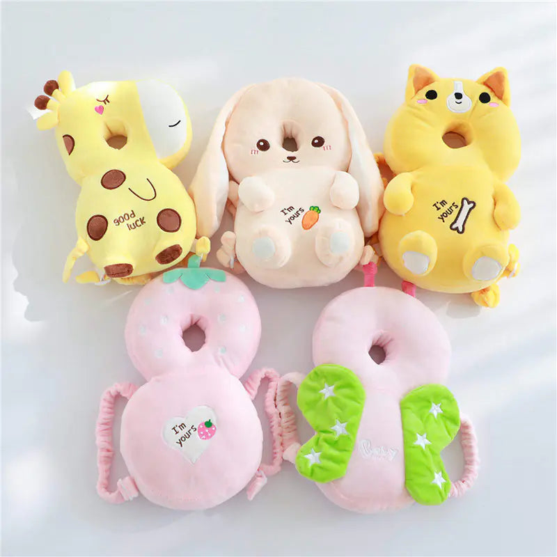 Plush Baby Walker Head Protection Pillow Backpack